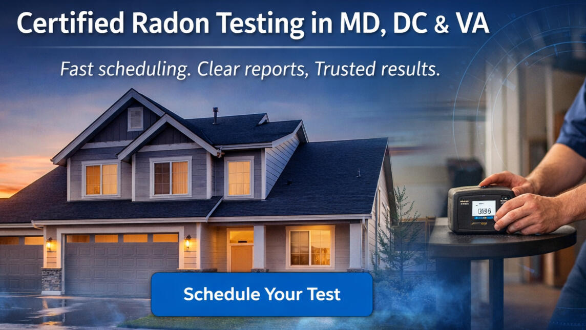 Certified Radon Testing in MD, DC, and VA Radon test in residential home